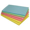 Lined Sticky Notes 4 x 6 6 Pack 300 Sheets (50/Pad) Self Stick Notes with Lines 4 Assorted Pastel Colors by Better Office Products Post Memos Strong Adhesive 6 Pads
