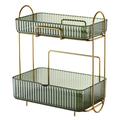 3 tiers Desktop Organizer Rack Storage Shelf Stand Display Case Container Holder for Sundry Lipstick Bathroom Countertop Dresser Bedroom green