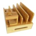Bamboo Wood Ph Extra Storage Organizer Office Desktop Organizer for Ph/Tablet/Watch/ Pen Holder - .5X12.5X11cm .5X12.5X11cm