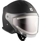 CKX Razor Open Snowmobile Helmet Electric Double Lens Sun Visor Matte Black - Large 509144