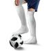 Htwon Soccer Socks Unisex Knee High Breathable Elastic Football Training Sports Tube Socks for Kids Youths Adults White
