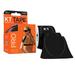 KT Tape Pro Synthetic Kinesiology Therapeutic Sports Tape Precut Strips Jet Black 20 Count 6 Pack