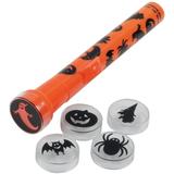 Loftus Spooky 5 Different Lenses Halloween 6pc 6in Flashlight Orange