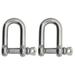 Extreme Max 3006.8237.2 BoatTector Stainless Steel D Shackle - 1/4 2-Pack