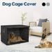 Kyoffiie Dog Crate Cover Windproof Pet Kennel Cover Universal Privacy Pet Kennel Cage Covering Breathable Double Door Dog Crate Cloth Cover for 36 Inch Wire Dog Crate
