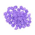 50pcs Foam Rose Heads Artificial Flowers Bulk Foam Roses Red Artificial Roses Heads Fake Rose Heads for Decoration Wedding Party Home DIY Purple