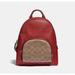 Coach Bags | Coach Carrie Backpack 23 Brass/Tan Red Apple Colorblock Signature Canvas | Color: Brown/Red | Size: Small