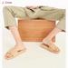 J. Crew Shoes | J.Crew Womens Pacific Scrunchie Strap Slides Sandals Sand Color Flat Heel Slip | Color: Cream/Tan | Size: 9.5