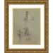 Enoch Wood Perry Jr. 19x24 Gold Ornate Framed and Double Matted Museum Art Print Titled - Studies of a Man and Horse Cart (C. 1870-1890)