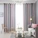 RisingPro 1/2Pcs Panels Window Curtain Double-Layer Yarn Tulle Overlay Hollow-Out Cut Out Stars Ombre Curtain Drapes Eyelet Living Room Bedroom Curtain