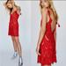 Free People Dresses | Free People Pyt Red Embroidered Low Back Mini Dress Size Small | Color: Red | Size: S