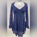 Free People Dresses | Free People Women's Blue Casual Dress - Size Xs | Color: Blue | Size: Xs