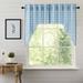 VHC Brands Annie Blue Buffalo Check Farmhouse Swag Kitchen Curtain Set 36x36x16