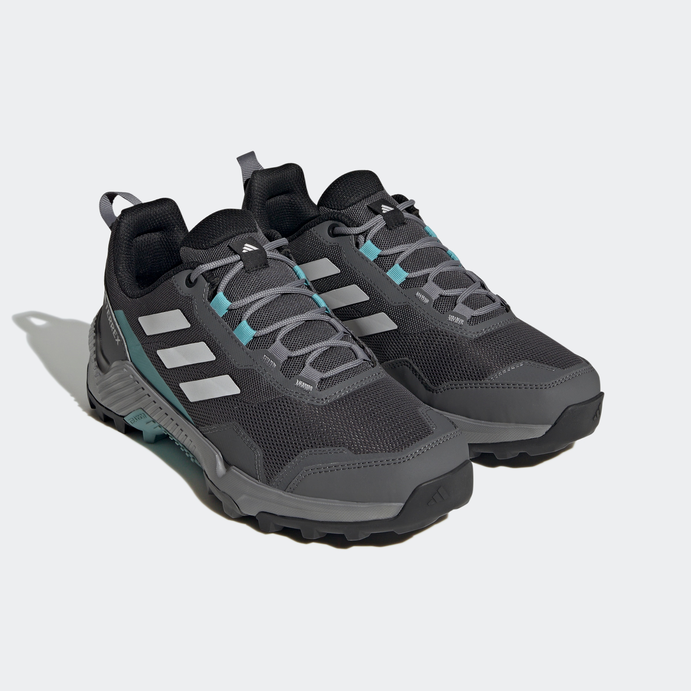 Wanderschuh ADIDAS TERREX "EASTRAIL 2.0", Damen, Gr. 38,5, grau (grau five, dash grau, mint ton), Synthetik, Textil, Schuhe Wanderschuh