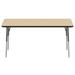 Factory Direct Partners Rectangle T-Mold Adjustable Height Activity Table Laminate/Metal | 32 H in | Wayfair 10011-MPBK