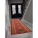White 36 x 0.3 in Area Rug - World Menagerie Oriental Red Isfahan Low Pile Slip Resistant Runner Rugs Nylon | 36 W x 0.3 D in | Wayfair