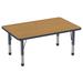 Factory Direct Partners Rectangle T-Mold Activity Table, Adjustable Standard Legs Laminate/Metal | 24 H in | Wayfair 10025-OKNV