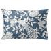 Charlton Home® Anestis Floral Rectangular Lumbar Cushion Polyester/Polyfill/Cotton | 14 H x 20 W x 3 D in | Wayfair