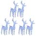 The Holiday Aisle® Christmas Reindeers Xmas Decoration Light Display w/ LEDs Acrylic Plastic in White | 21.7 H x 3.3 W x 4 D in | Wayfair