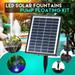 2.8W Solar Fountain Pump built-in 1500mAh Battery Solar Water Pump Floating Fountain for Bird Bath Fish tank Pond or Garden Decoration Solar Aerator Pump