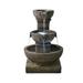 BMTBUY 16inches Outdoor Water Fountain with LED Light - Modern Curved Indoor-Outdoor Waterfall Fountain 5-Tier Cascading Bowl Zen Fountain