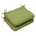 Pillow Perfect 506005 Forsyth Green Rounded Corners Seat Cushion (Set of 2)