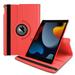 Rotating Case for iPad 9th Generation 10.2 Inch Tablet 360 Degree Rotating Protective Stand Cover with Auto Sleep/Wake Red
