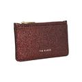 Ted Baker Shanaar Glitter Zip Card Coin Purse Holder in Deep Purple