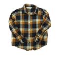 Pre-owned Janie and Jack Boys Brown | Blue Button Down Long Sleeve size: 3-4T
