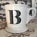 Anthropologie Dining | Anthropologie “B” Initial Coffee Mug Shave Style | Color: Black/White | Size: Os