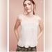 Anthropologie Tops | Anthropologi Lace Trimmed Cami Size L | Color: White | Size: L