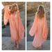 Free People Dresses | Free People Seabright Elena Kaftan One Size | Color: Pink/Silver | Size: One Size