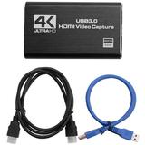 Audio Video 4K USB 3.0 Capture Adapter Video Converter for Gaming Streaming Broadcast Video Recording