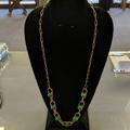 Kate Spade Jewelry | (#6) Nwot Kate Spade Gold-Plated Chain Link Necklace | Color: Gold/Green | Size: Os