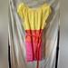 Lilly Pulitzer Dresses | Nwot Lilly Pulitzer Color Block Cap Sleeve Dress - Xl | Color: Pink/Yellow | Size: Xl