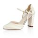 Rainbow Club Brautschuhe Jacki - Damen, Pumps, Ivory Satin - Gr. 37 (UK 4)