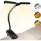 3 couleurs 8 luminosité 14 LED pince sur livre lumière Usb Rechargeable veilleuse Portable lampe de lecture livre lampe Mini lampe de bureau