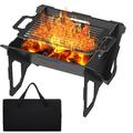 SKOK 20in Fire Pits for Outside 2 in 1 Portable Firepit with Detachable BBQ Tray Wood Burning Firepit with Carry Bag Lightweight for Patio Backyard travel Camping