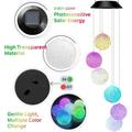 Peri LED Solar Wind Chime Crystal Ball Color Changing Light for Garden Patio Decorations and Outside Spaces