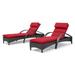 Barcelo 2 Piece Sunbrella Outdoor Patio Chaise Lounge With Cushions