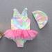Floral Print Kids Bikini Long Sleeve Baby Girls Swimsuit For Children Toddler s Rash Sun Guard Swimwear Bling Child Bathing Suit