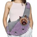 PetAmi Dog Sling Carrier for Small Dogs Puppy Carrier Sling Purse Dog Bags For Traveling Carrying Bag to Wear Medium Cat Adjustable Crossbody Pet Sling Travel Poop Bag Dispenser Max 5 lbs Purple