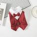 Yidarton Pet Dog Suit Summer Thin Teddy Suit Shirt Suit Wedding Dress Dog Cat Clothes wine red XL