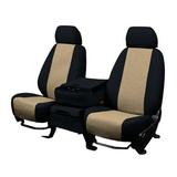 CalTrend Front Buckets Tweed Seat Covers for 2012-2015 Chevy Volt - CV502-06TT Beige Insert with Black Trim