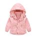 B91xZ Toddler Girl Clothes Kids Boys Girls Winter Coat With Pocket Hooded Jacket Toddler Zipper Windproof Outwear Toddler Girl 4t Winter Jacket Pink 5-6 Years