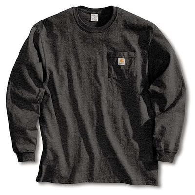 CARHARTT K126-BLK LRG REG Long Sleeve T-Shirt,Black,L