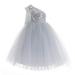 Ekidsbridal One-Shoulder Sequins Tutu Flower Girl Dress Junior Bridesmaid Evening Formal Party Gown 182 8