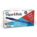 Paper Mate Erasermate Stick Medium Tip Ballpoint Pens 12 Blue Ink Pens (3910158)