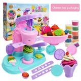 ZEEQJ Children DIY Plasticine Noodle Maker Ice Cream Machine Mold Play Toy Fun Modeling Clay Dough Playset For Girls And Boys