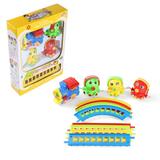 Musical Toy Train for Kids Toddlers 12 Piece Animal Friends Toy Train with Rail Track In-Built Musical Songs Rail Sound